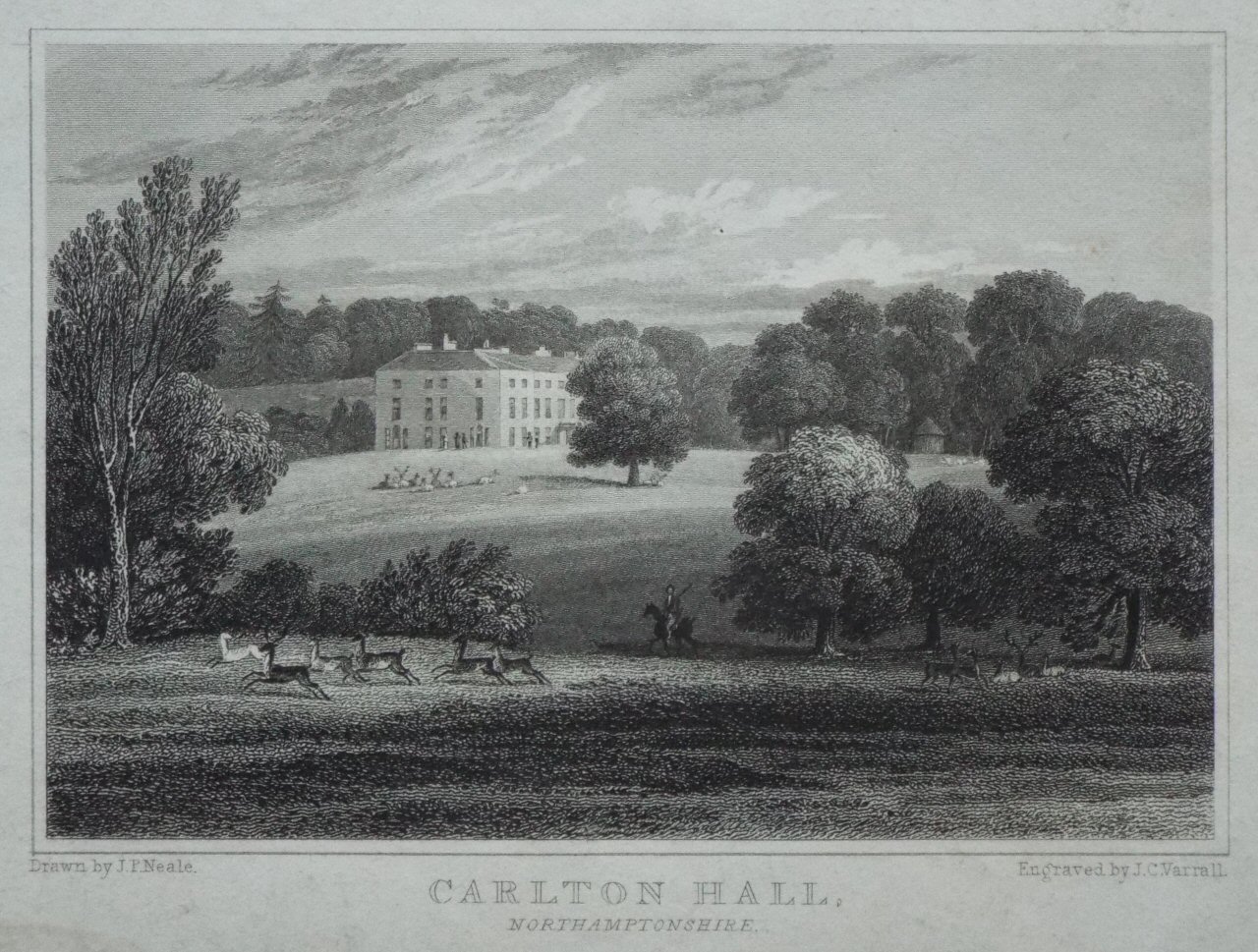 Print - Carlton Hall, Northamptonshire. - Varrall